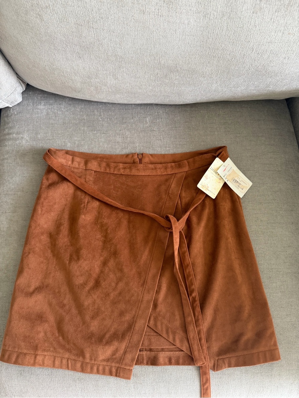 living doll Rust Wrap Mini Skirt